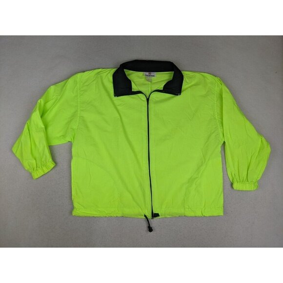 Sycamore Women's Jacket Hi Vis Bright Yellow-Green Windbreaker Jacket Size Med - Picture 3 of 15